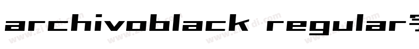 archivoblack regular字体下载字体转换